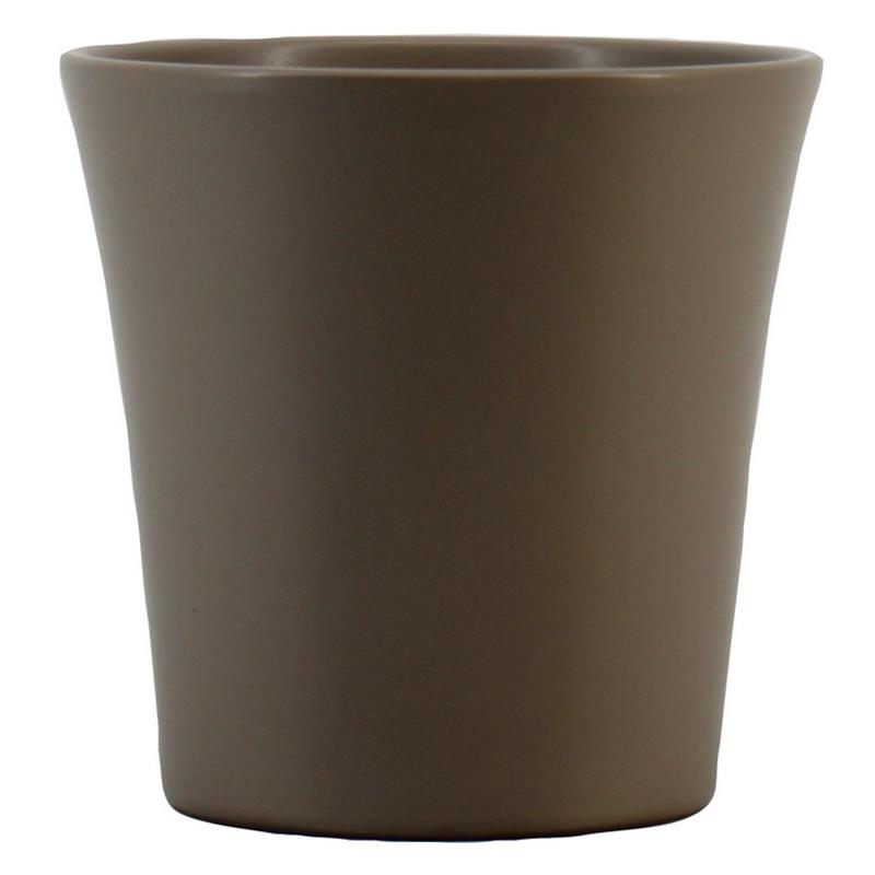 Pot Floor d13.5 h13.3cm clair taupe mat es/12