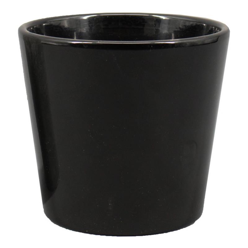 Pot Maud d13.5 h12.5cm noir es/12