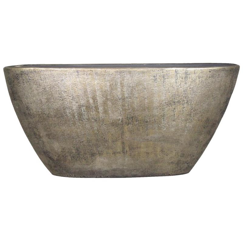 Pot Mira ovale 73x17x36cm or industriel