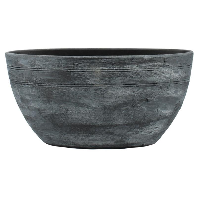 Topf Milou oval 49x20x25Zm grau