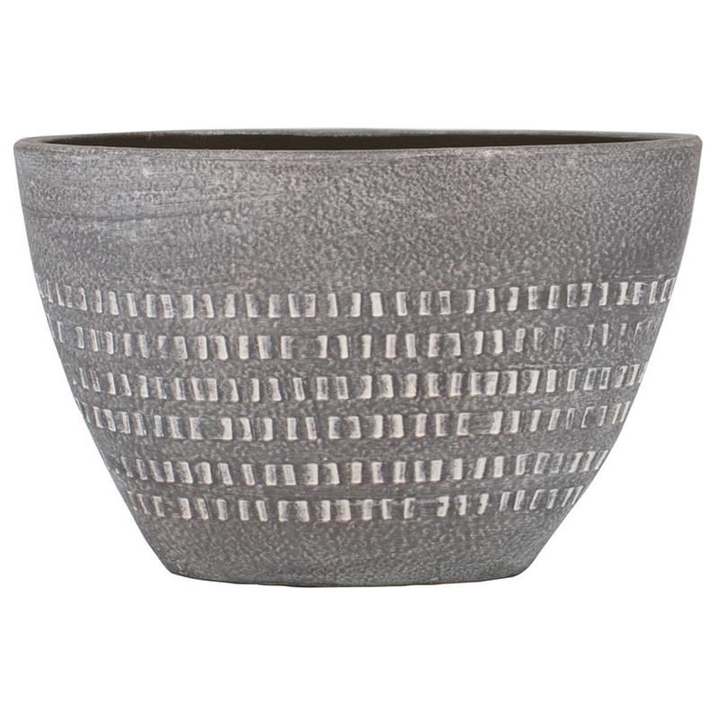 Topf Olivia oval 32x17x20Zm braun