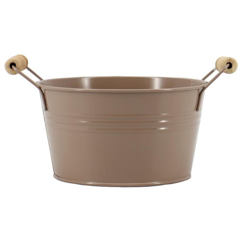 Bowl Dresden zinc d15 h8cm taupe matte
