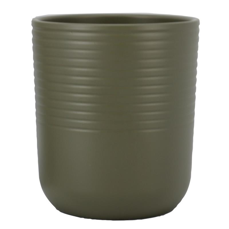 Florero Donny d13.5 a15.5cm verde militar mate es/12