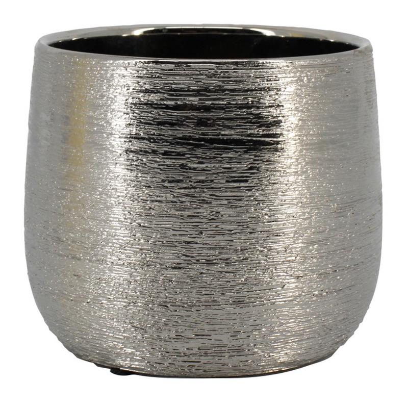 Macetero Milaan d11.5/13 a11cm plata es/10.5