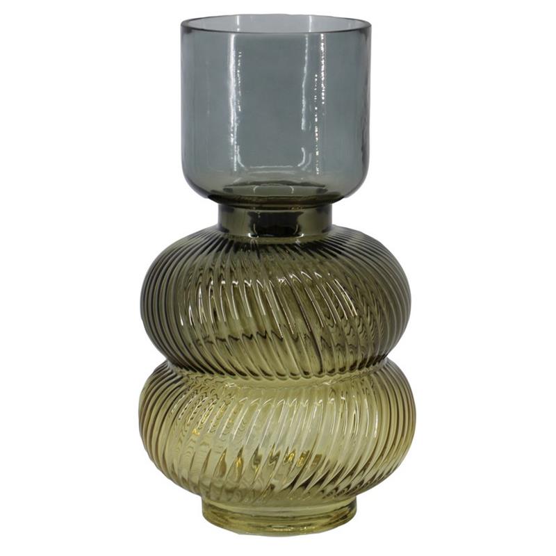 Florero Sophia d14.7 a27cm three-tone smoke/ámbar/coñac