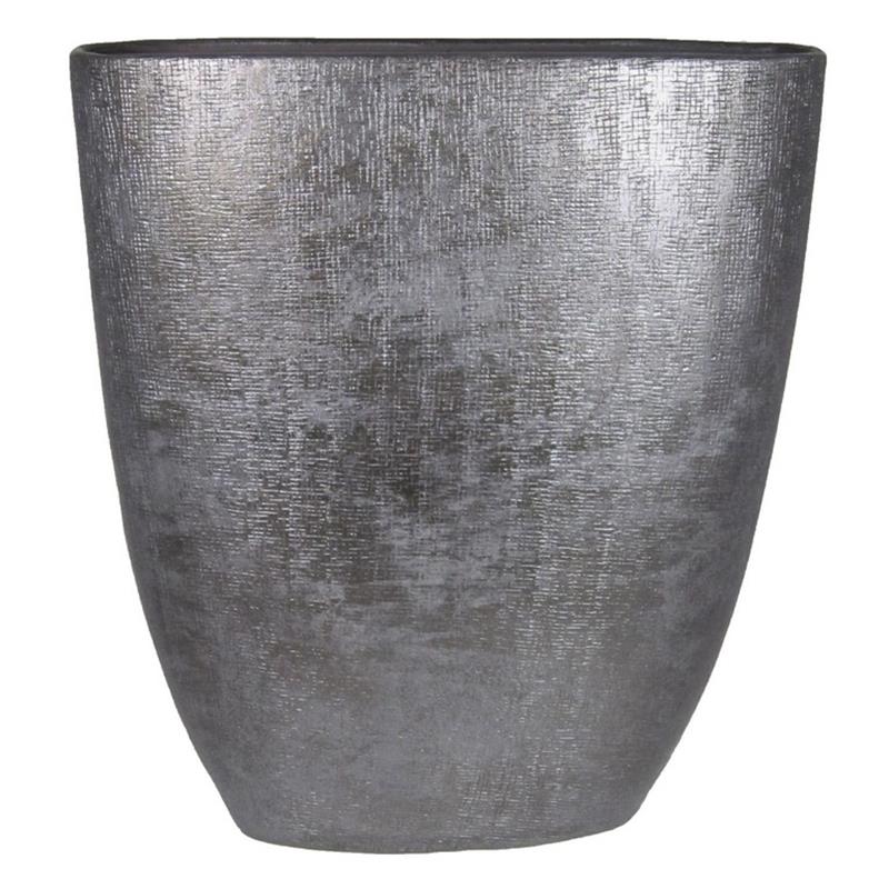 Macetero Mira ovalo 51x17x57cm industrial negro