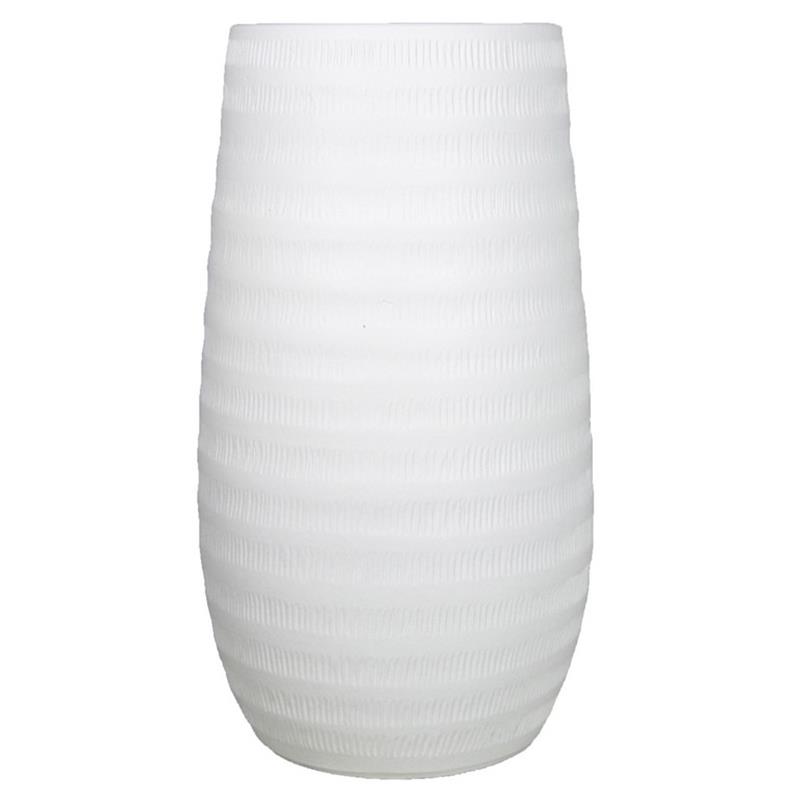 Florero Lena d22 a40cm blanco mate