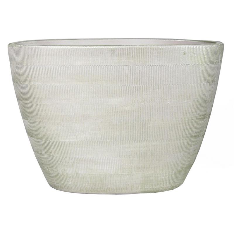 Macetero Abby ovalo 33x16.5x23cm gris claro