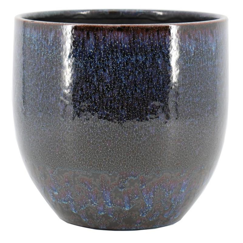 Macetero Mason d28 a28cm negro/azul