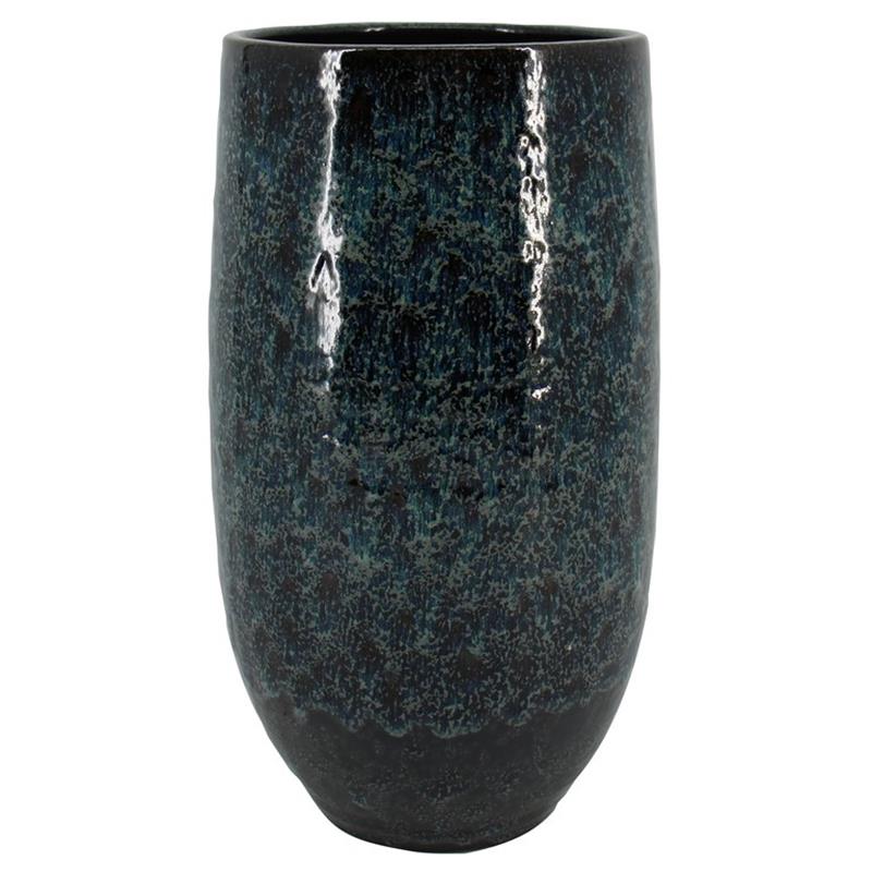 Florero Mason d18 a35cm negro/azul