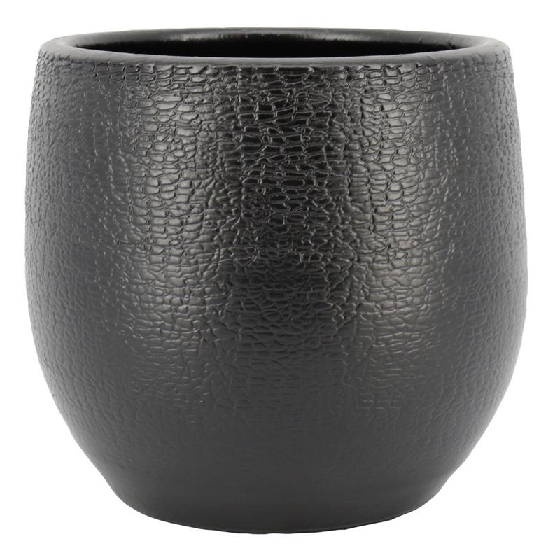 Macetero Bora d23 a21cm negro mate