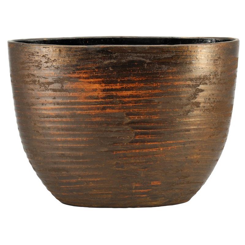 Pot Funchal ovale d50x20 h36cm gold