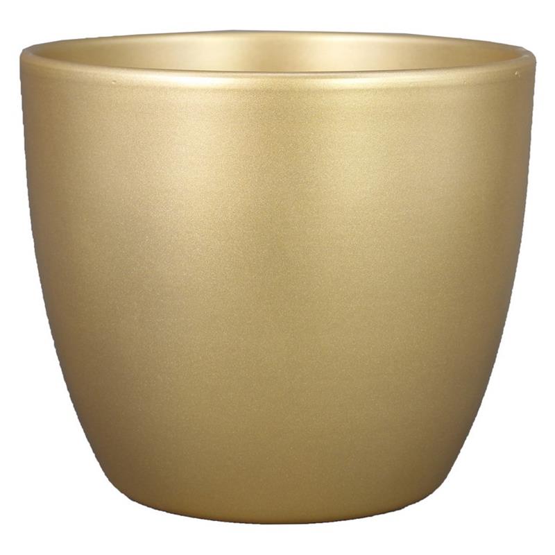 Macetero Boule d13.5 a12.5cm oro perla es/12