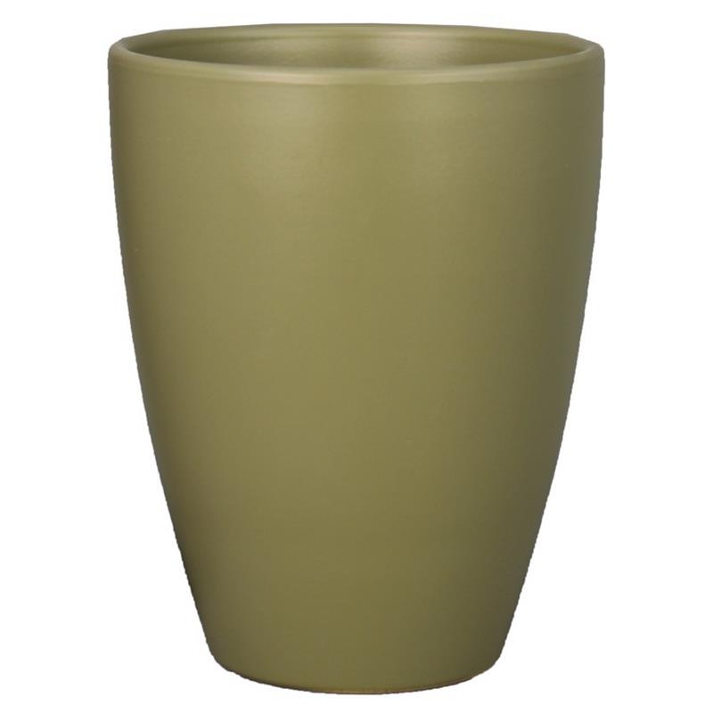 Florero Boule d13.5 a17cm verde militar mate es/12