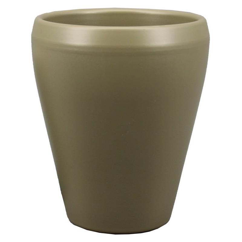 Florero Liv d14 a17cm verde militar mate es/12