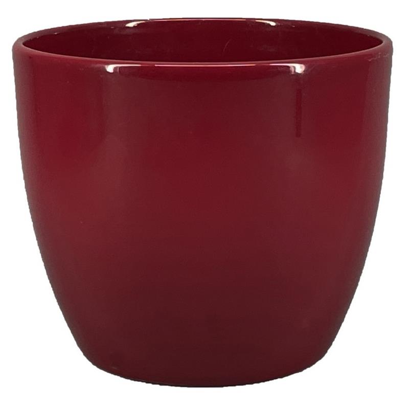Macetero Boule d22.5 a19.5cm rojo vino es/19