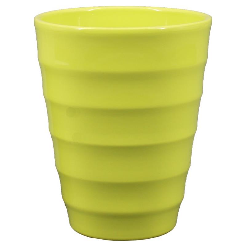 Florero Ribbel acanalado d14 a17cm verde manzana es/12