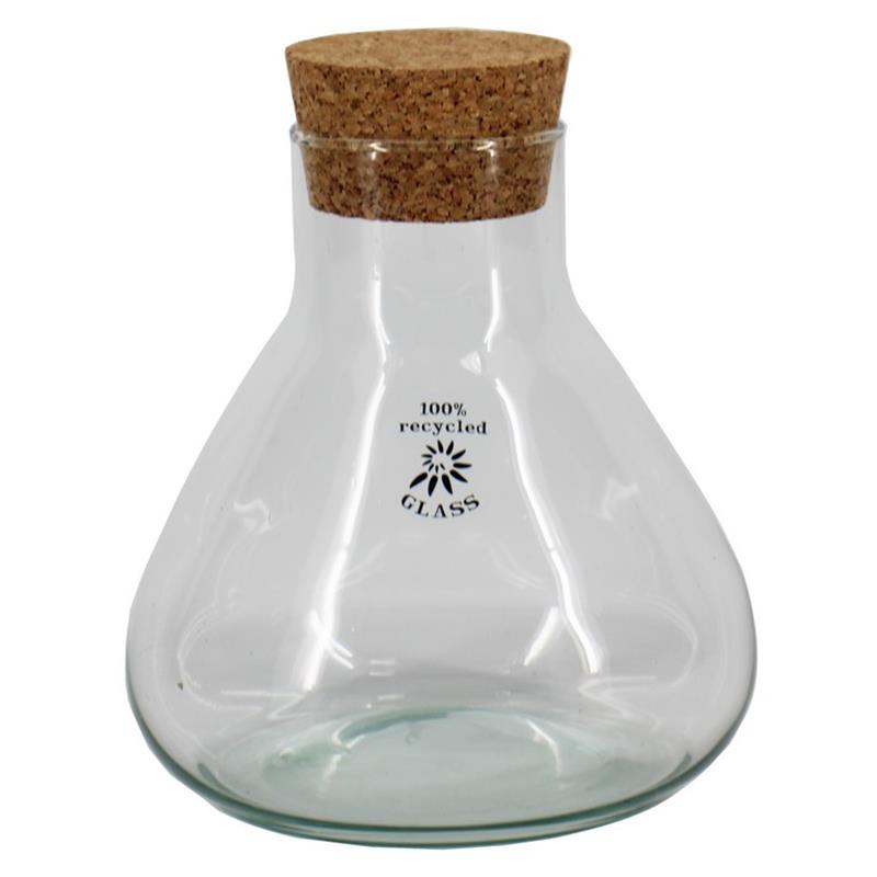 Glas Pyramide d7.3/16.5 h20cm m/kurk