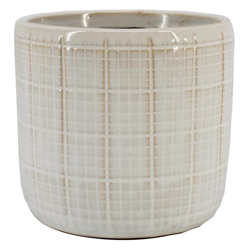 Macetero Rome d13.2 a12.5cm blanco es/12