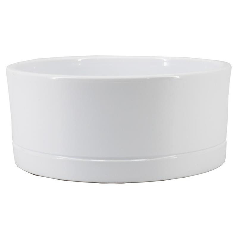 Schaal Lynn d22.5 h10.5cm wit
