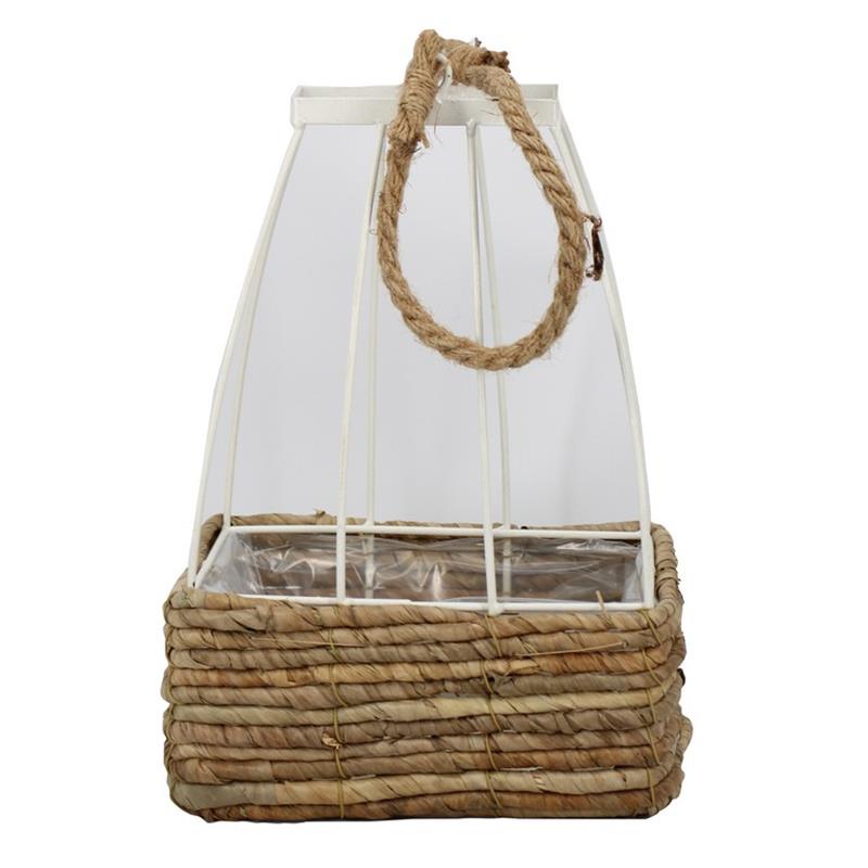 Jardinière panier/métal 19x15x8.5/28cm