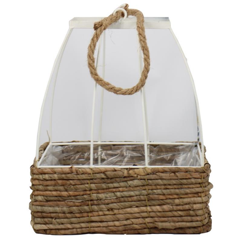 Jardinière panier/métal 24x19x9.5/30cm