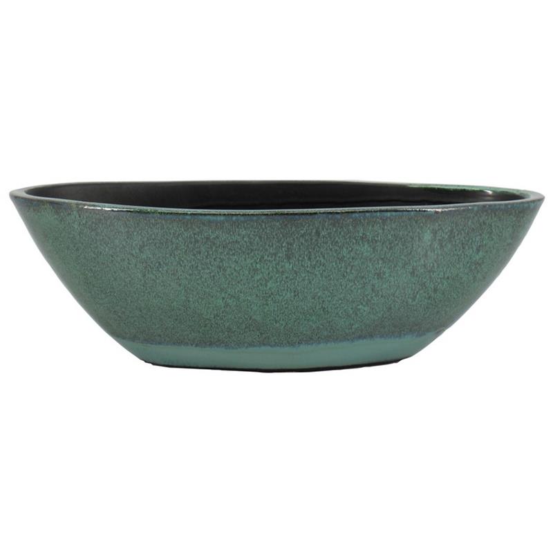 Macetero Mason ovalo 40x15x12cm verde