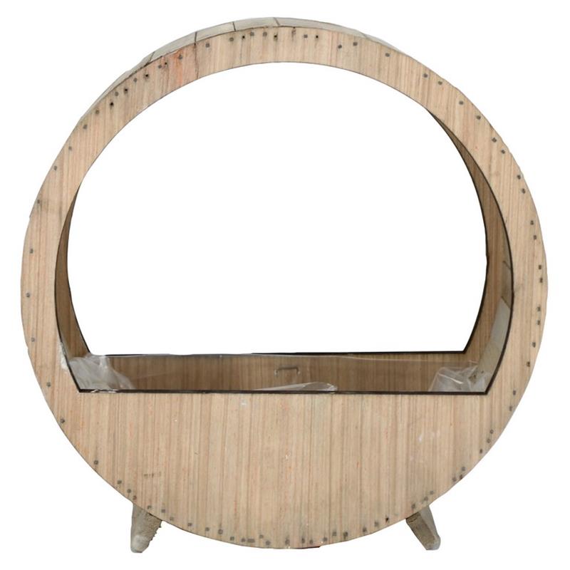 Jardinière bois ronde 26x12x8/26cm