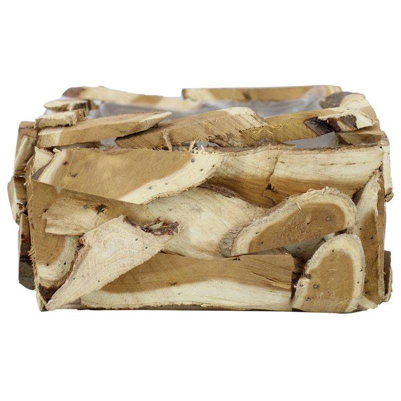 Jardinière bois Nature 22x22x11cm