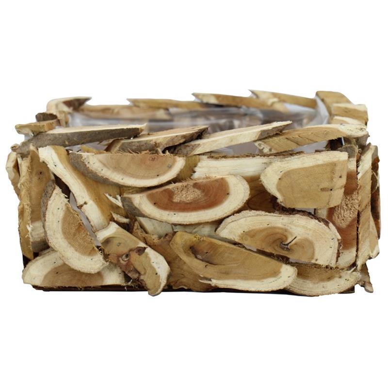 Jardinière bois Nature 29x29x13cm