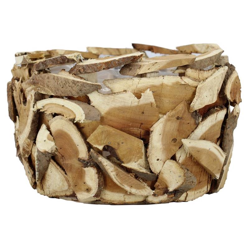 Jardinière bois Nature d26 h16cm