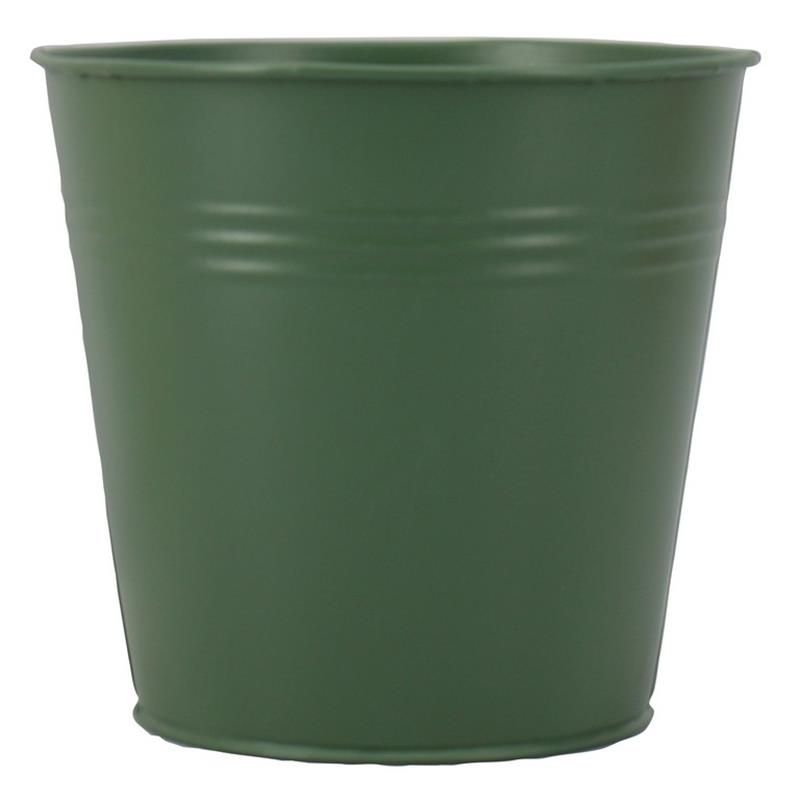 Bucket Bordeaux zinc d13 h12.5cm green matte es/12