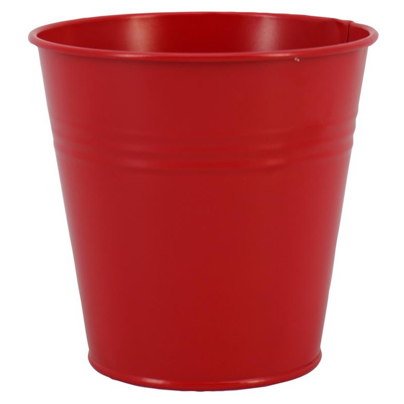 Bucket Bordeaux zinc d13 h12.5cm cherryred matte es/12