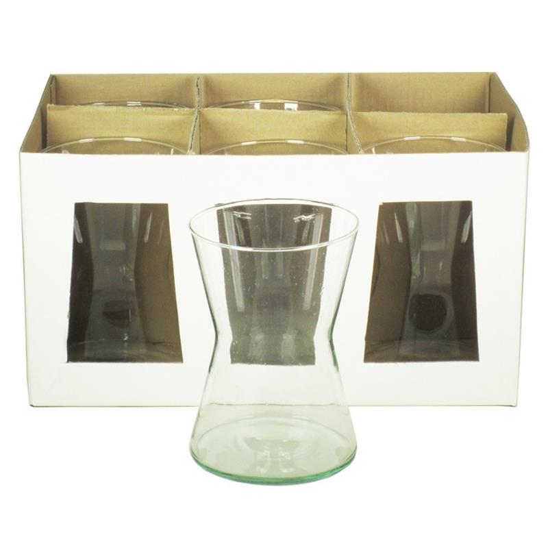 Vase diabolo d12 h17.5cm (white box)