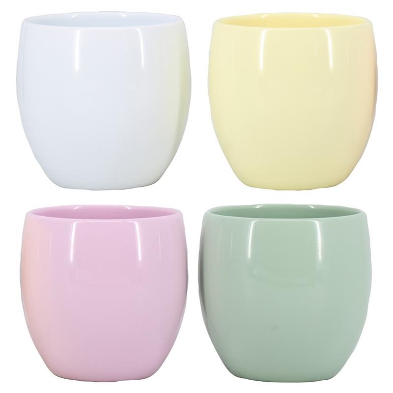 Pot Amy d12.5/13.5 h13.3cm whi/yell/pink/gre es/12 1/4plt