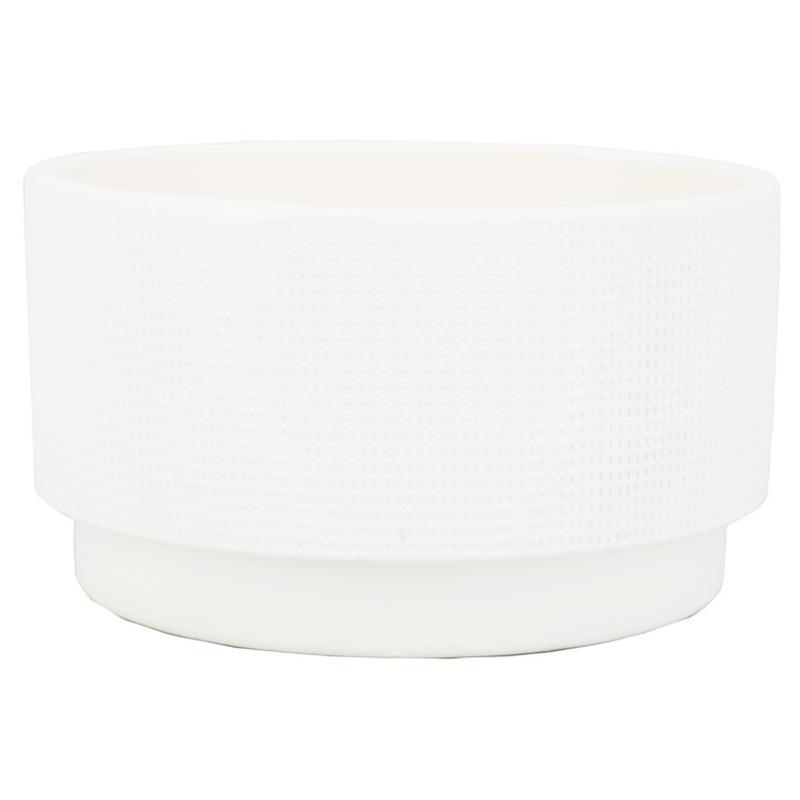 Schaal Lily d23 h13cm wit mat