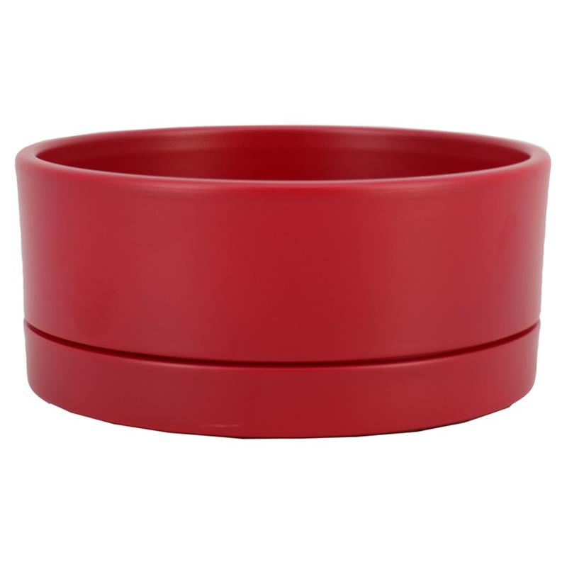 Schaal Lynn d18.5 h9cm wijnrood mat