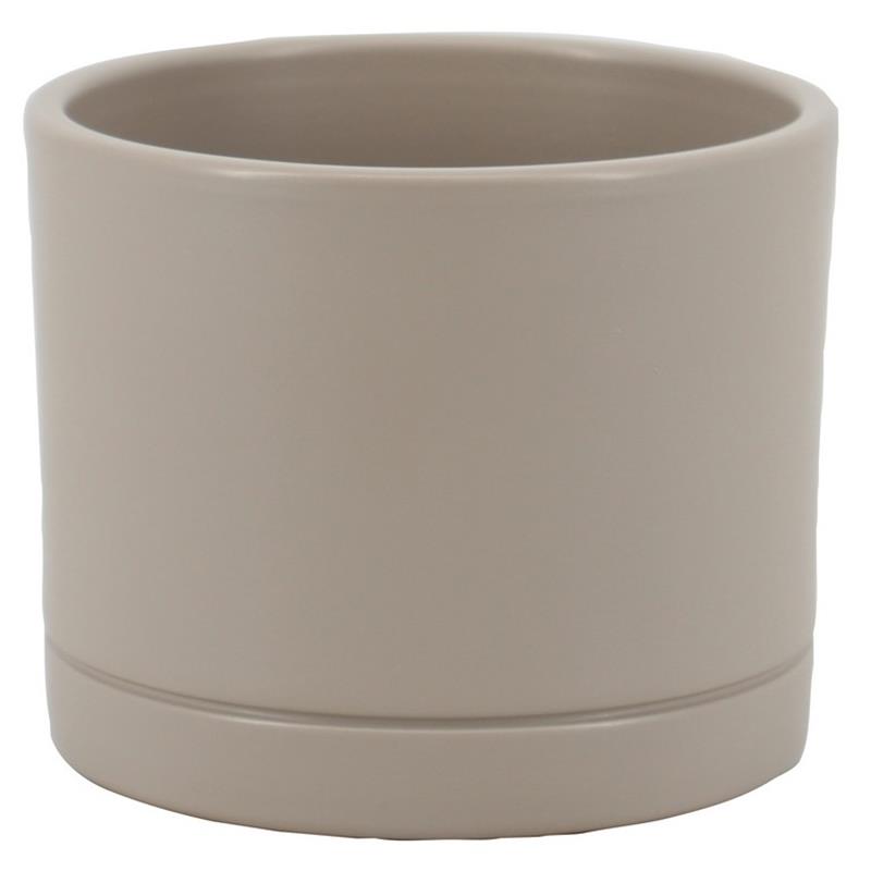 Pot Lynn d28 h26cm taupe mat es/24