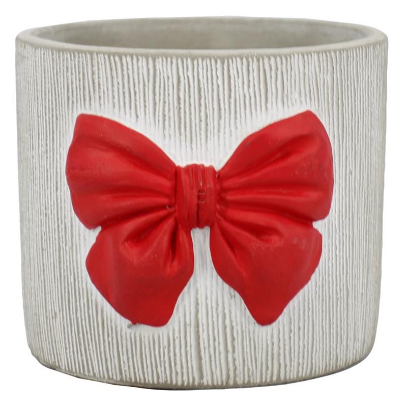 Macetero Bow d12.5 a11cm rojo es/10.5