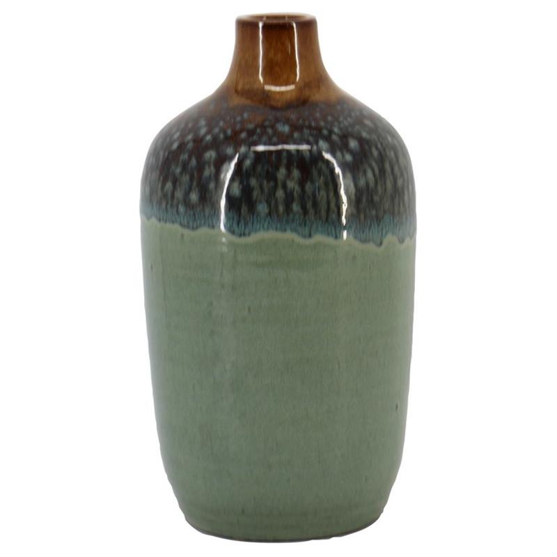 Deco botella Alice d5.5/21 a35cm marrón verde