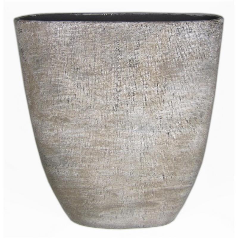Pot Mira ovaal 51x17x57cm industrieel wit