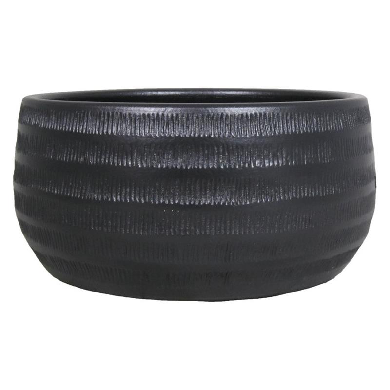 Schaal Lena d29 h14cm zwart mat