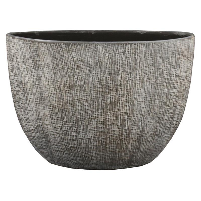 Topf Mira oval 50x20x36cm beton