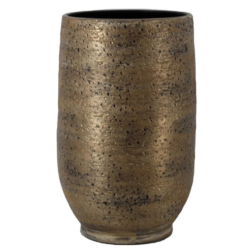 Vase Aveiro D26 H40cm braunes gold