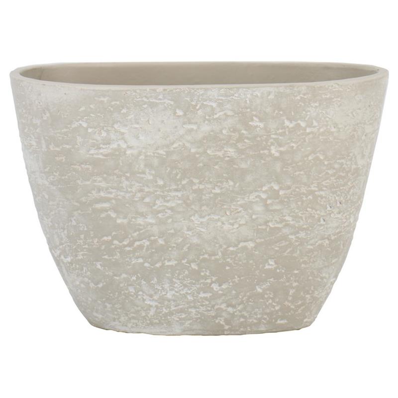 Topf Sintra oval 33x16.5x23cm grau