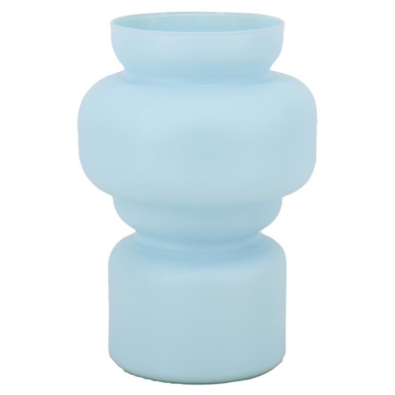 Glas Charlotte d12/17 h25cm blauw mat