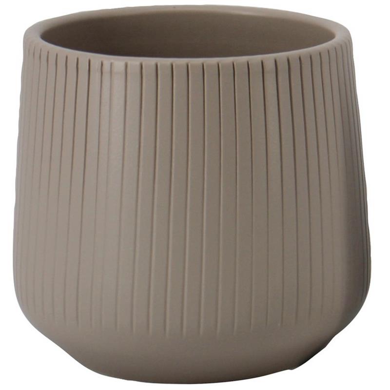 Topf Floris D13 H14cm taupe matt es/12
